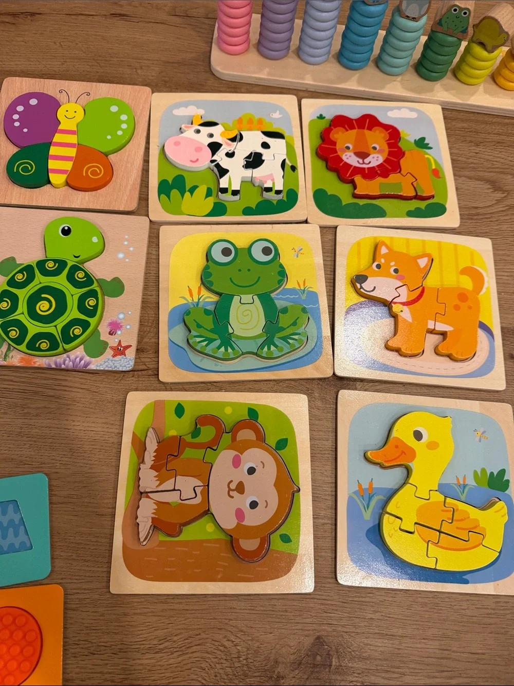 Kids Wooden Sensory Learning Toy Set - Multicolor